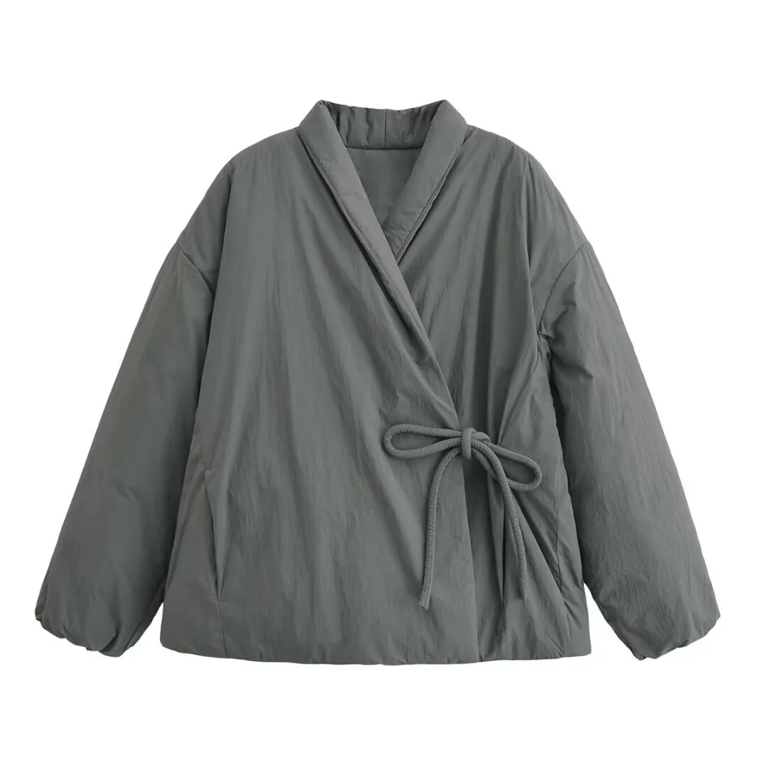 Women's Simple Style Solid Color Tie Coat Coat display picture 1