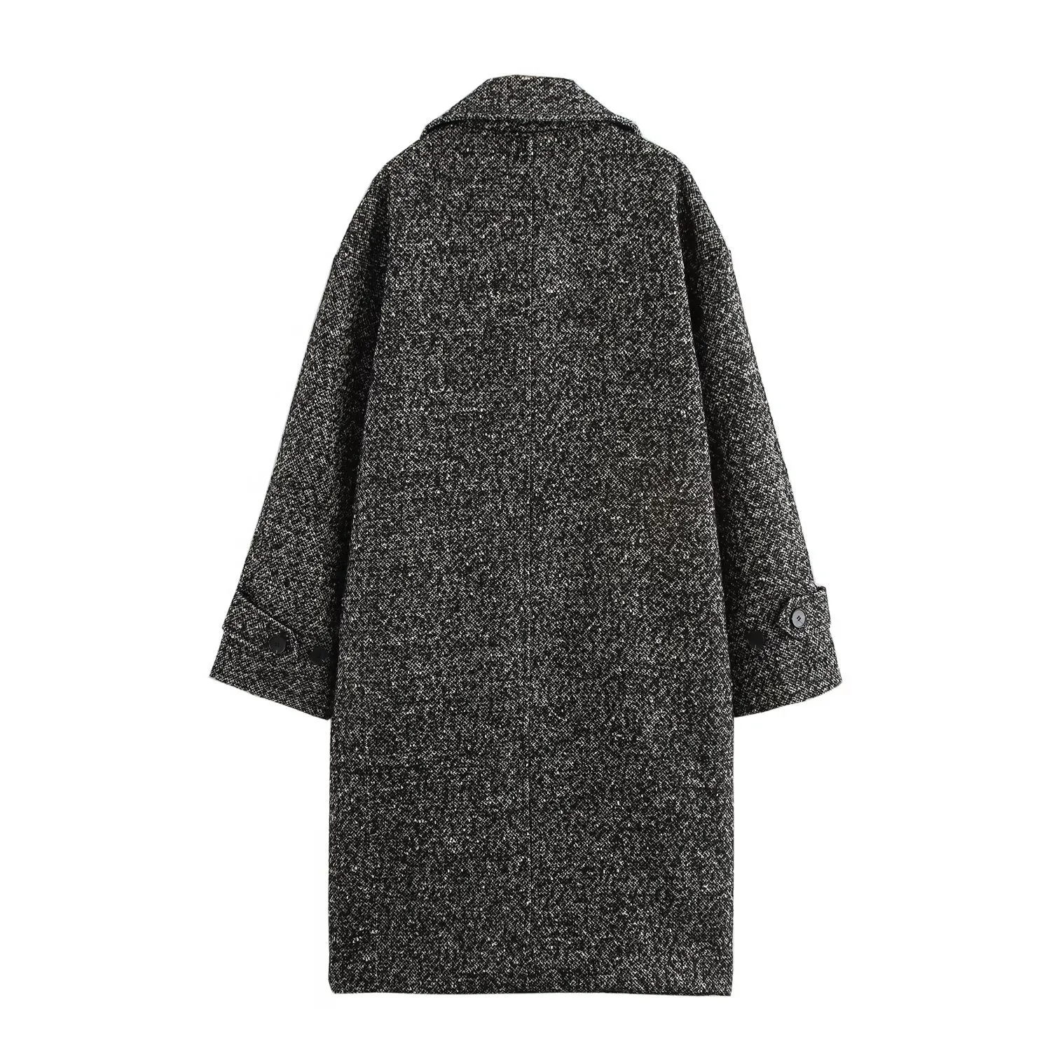 Women's British Style Solid Color Single Breasted Coat Woolen Coat display picture 5