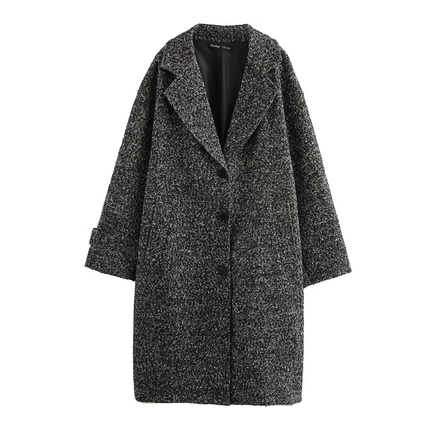 Women's British Style Solid Color Single Breasted Coat Woolen Coat display picture 4
