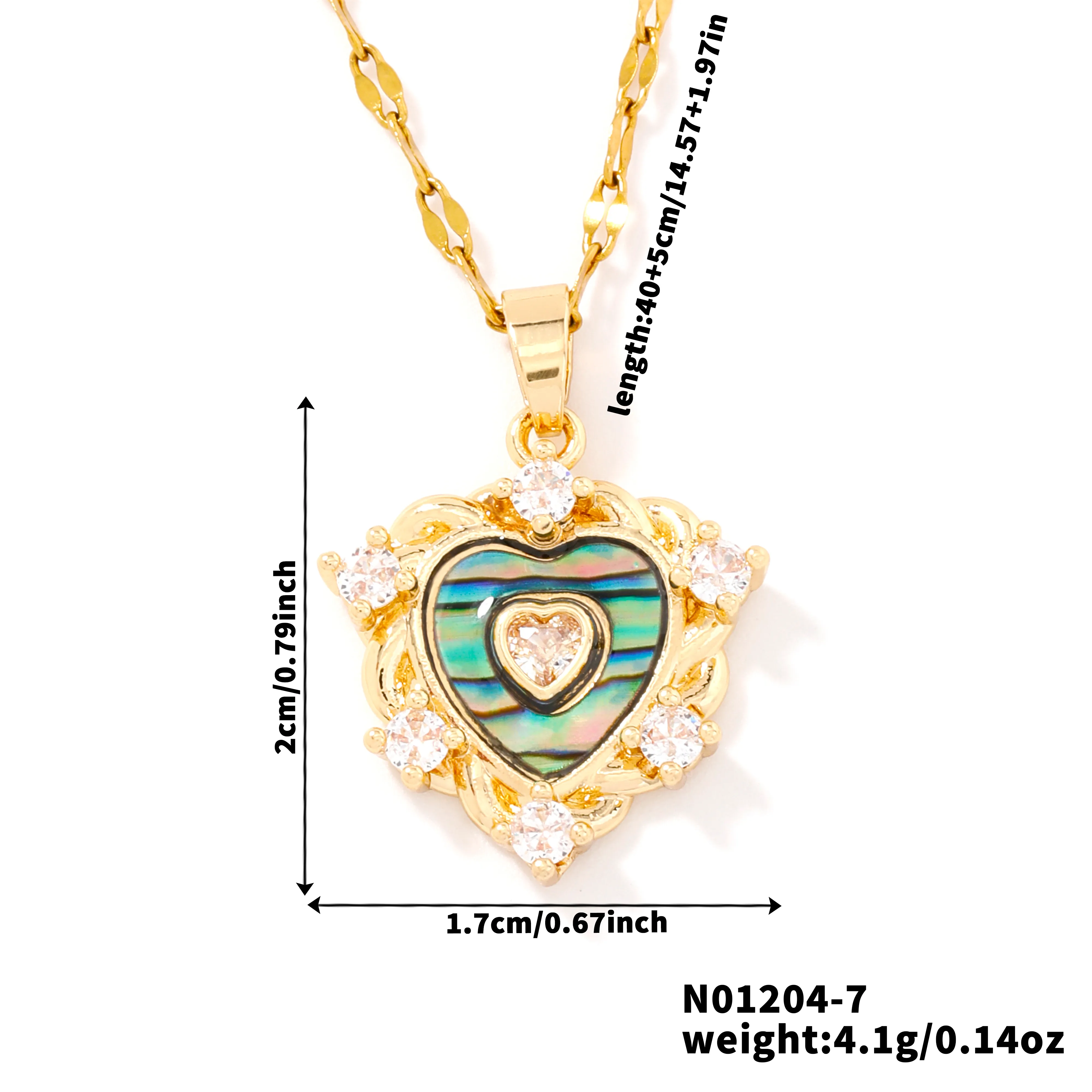 Wholesale Jewelry Elegant Cute Shiny Heart Shape 304 Stainless Steel Copper Zircon K Gold Plated Rhodium Plated Inlay Pendant Necklace display picture 3
