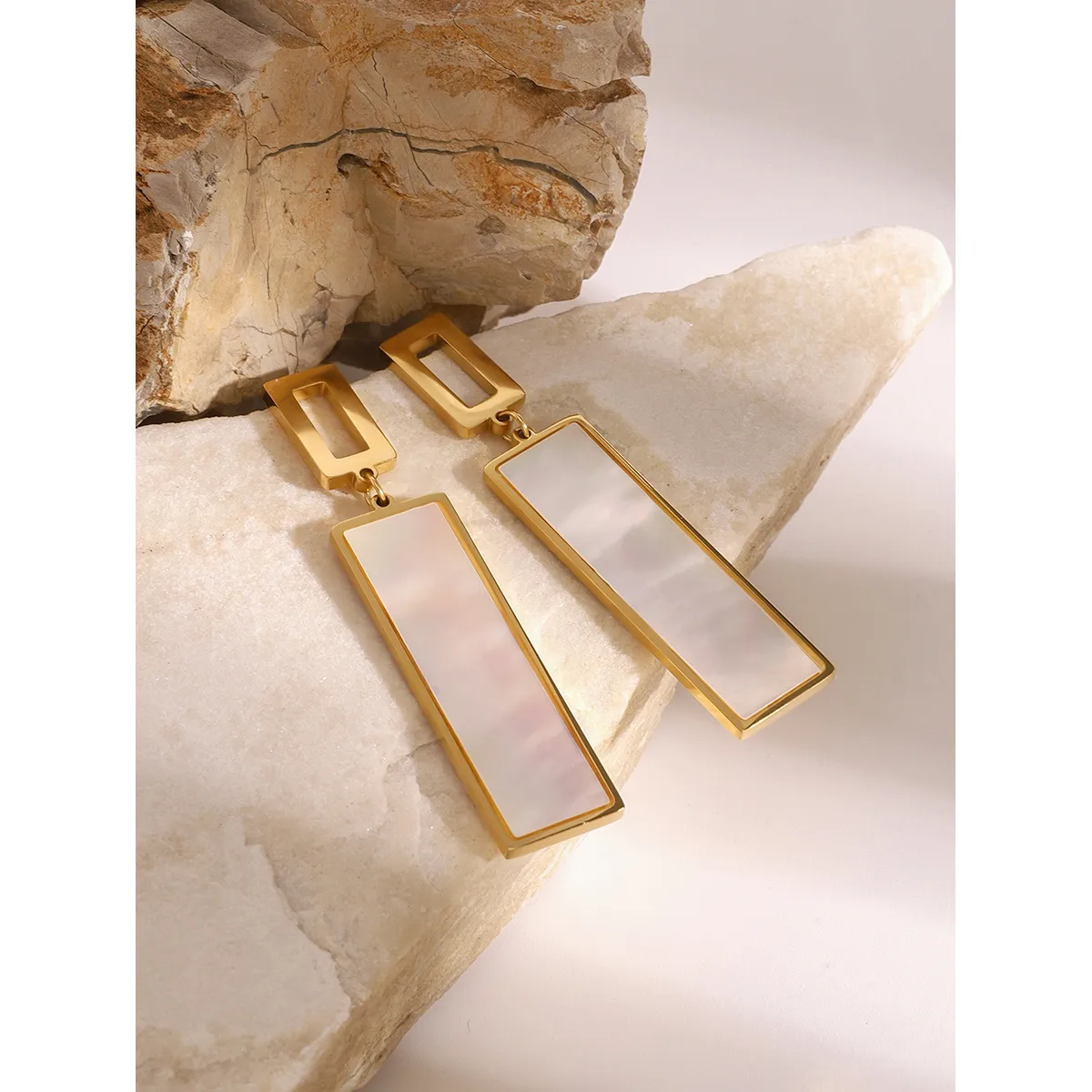 1 Pair Simple Style Classic Style Geometric 304 Stainless Steel Drop Earrings display picture 10