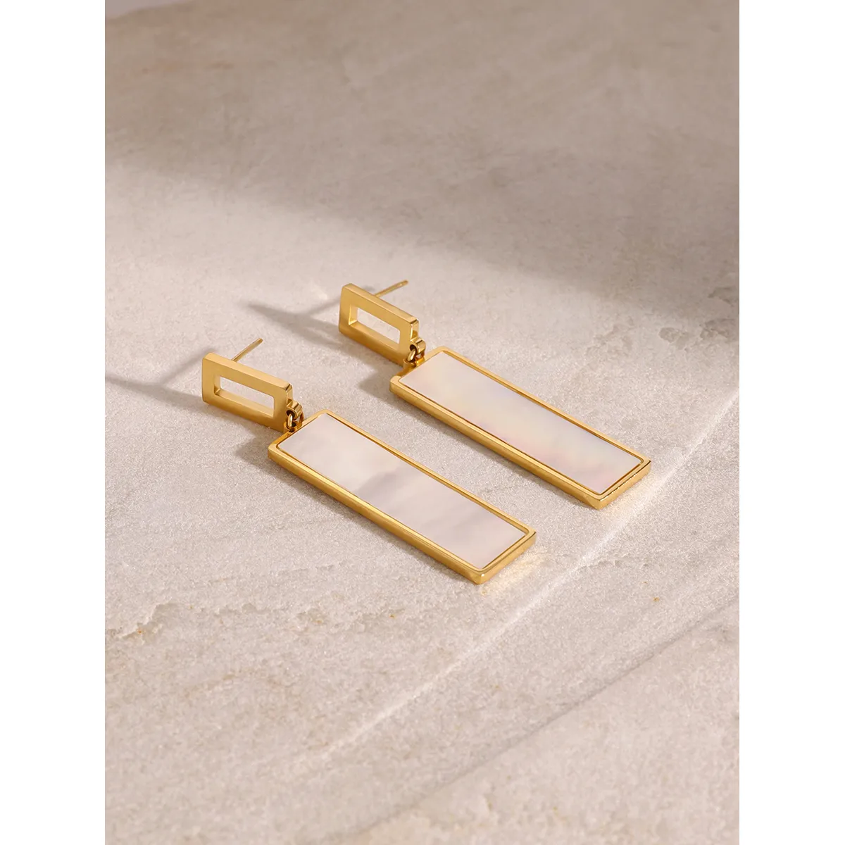 1 Pair Simple Style Classic Style Geometric 304 Stainless Steel Drop Earrings display picture 9