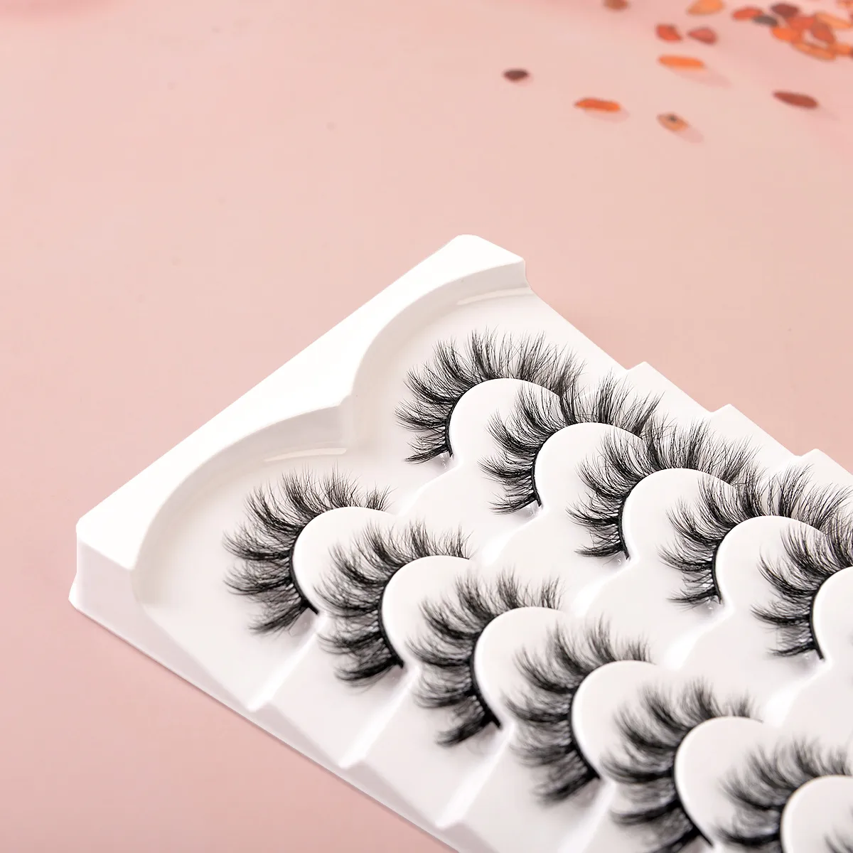 Popular Flat False Eyelashes 7 Pairs Of Eyelashes Eye Tail Lengthened Natural Fluffy Eyelashes  Wholesale display picture 17