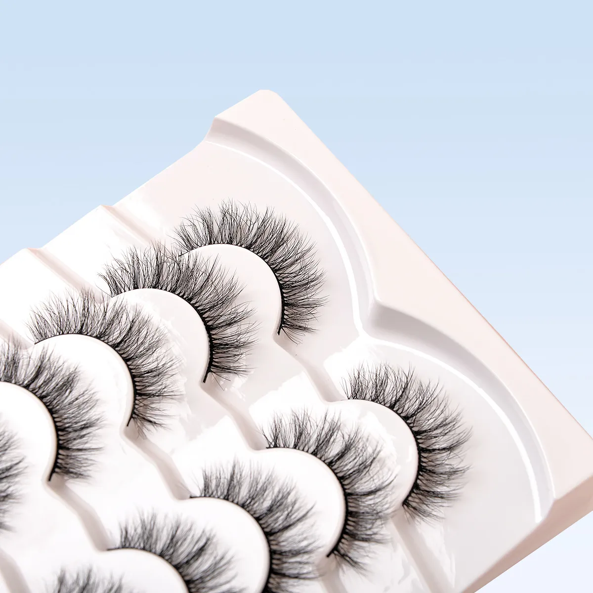 Popular Flat False Eyelashes 7 Pairs Of Eyelashes Eye Tail Lengthened Natural Fluffy Eyelashes  Wholesale display picture 22