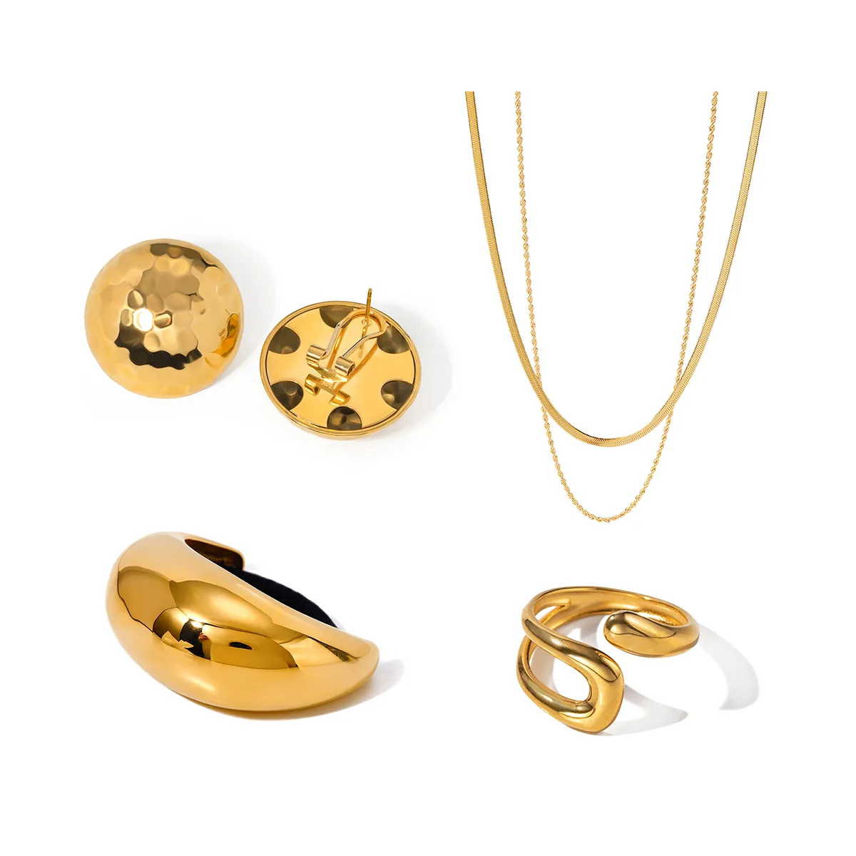 Wholesale Jewelry Simple Style Classic Style Holiday 304 Stainless Steel Jewelry Set display picture 5