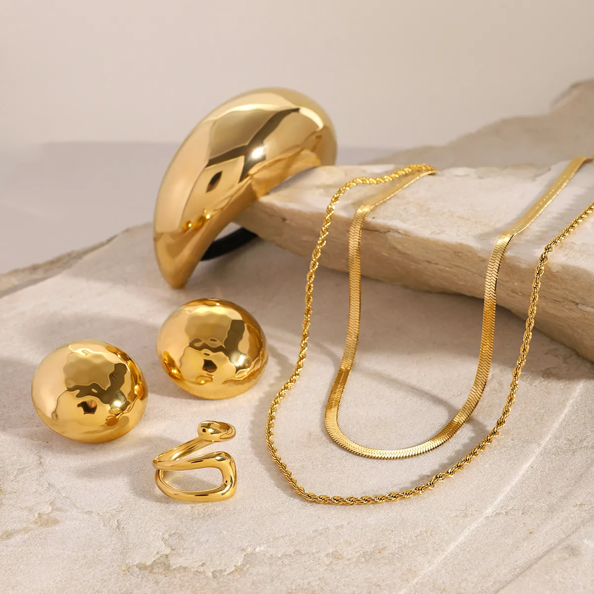 Wholesale Jewelry Simple Style Classic Style Holiday 304 Stainless Steel Jewelry Set display picture 8