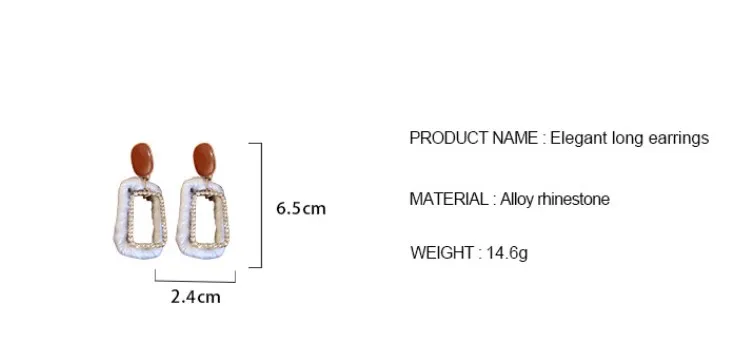 1 Pair Simple Style Classic Style Solid Color Patchwork Alloy Cloth Drop Earrings display picture 4