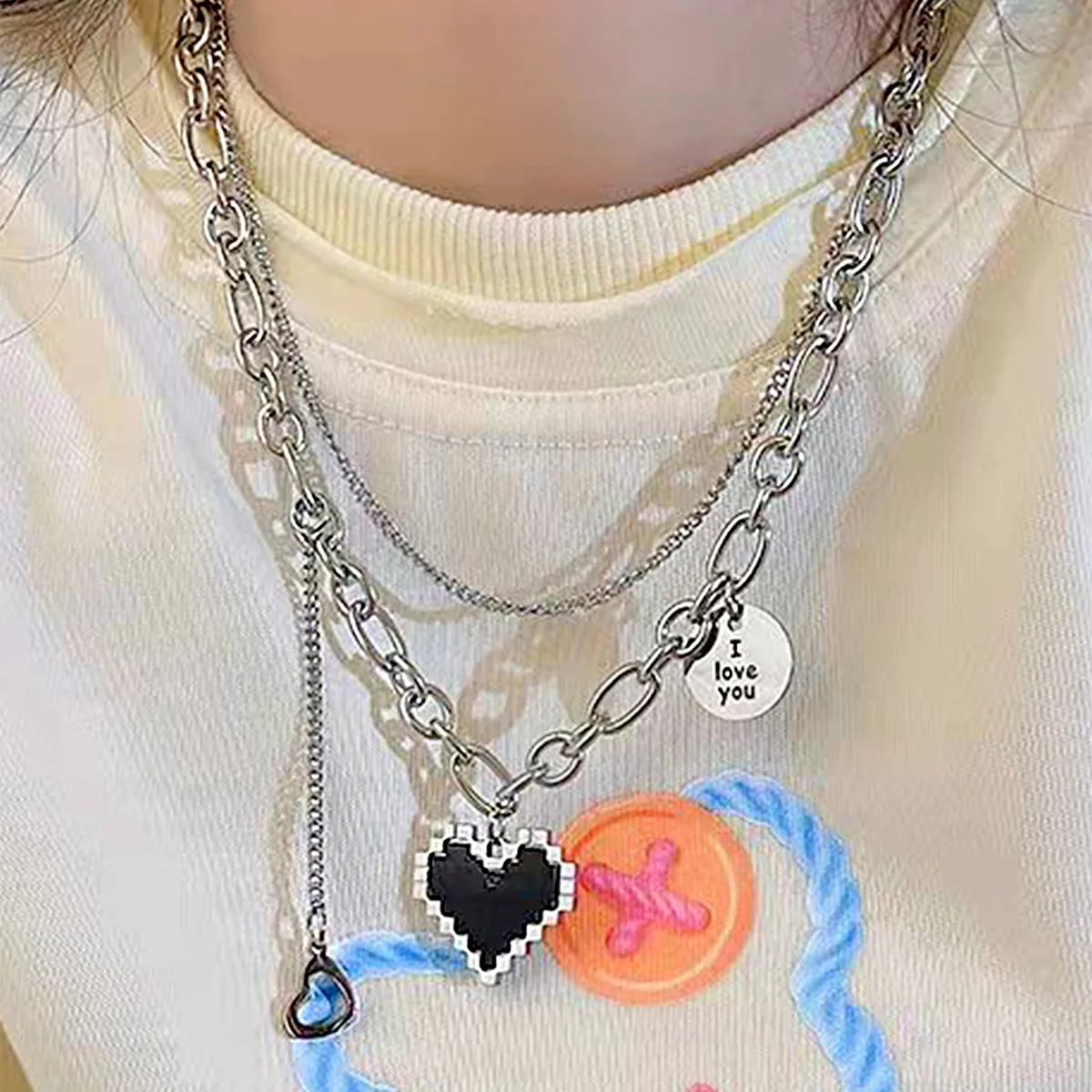 Simple Style Classic Style Chain 304 Stainless Steel Arylic Unisex Pendant Necklace display picture 1