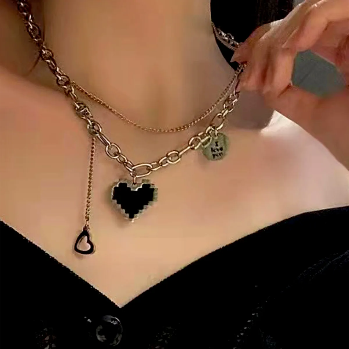 Simple Style Classic Style Chain 304 Stainless Steel Arylic Unisex Pendant Necklace display picture 3