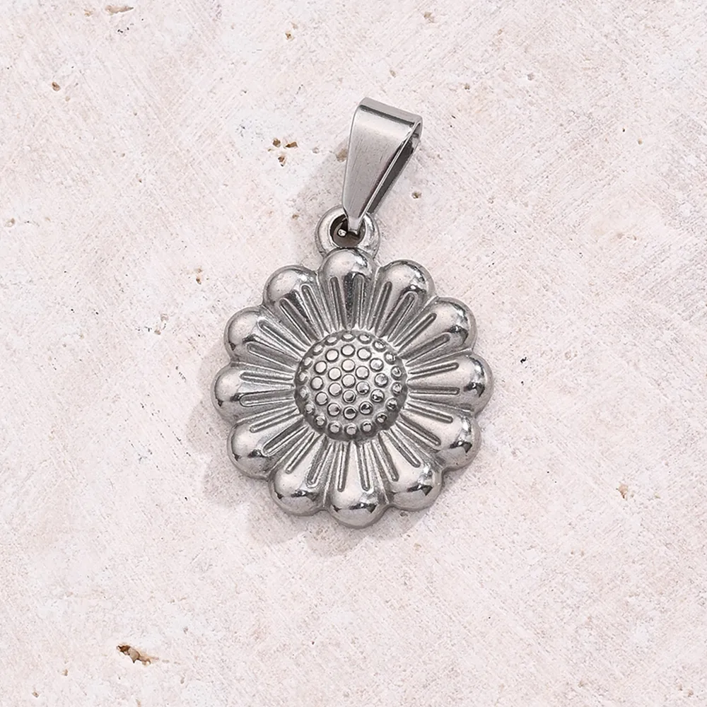 1 Pc/Package 18x12.5mm 21x18mm 25x21.5mm 7x3mm 304 Stainless Steel Flower Daisy Polished Jewelry Accessories Pendant display picture 4