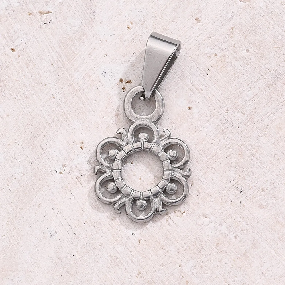 1 Pc/Package 18x12.5mm 21x18mm 25x21.5mm 7x3mm 304 Stainless Steel Flower Daisy Polished Jewelry Accessories Pendant display picture 5
