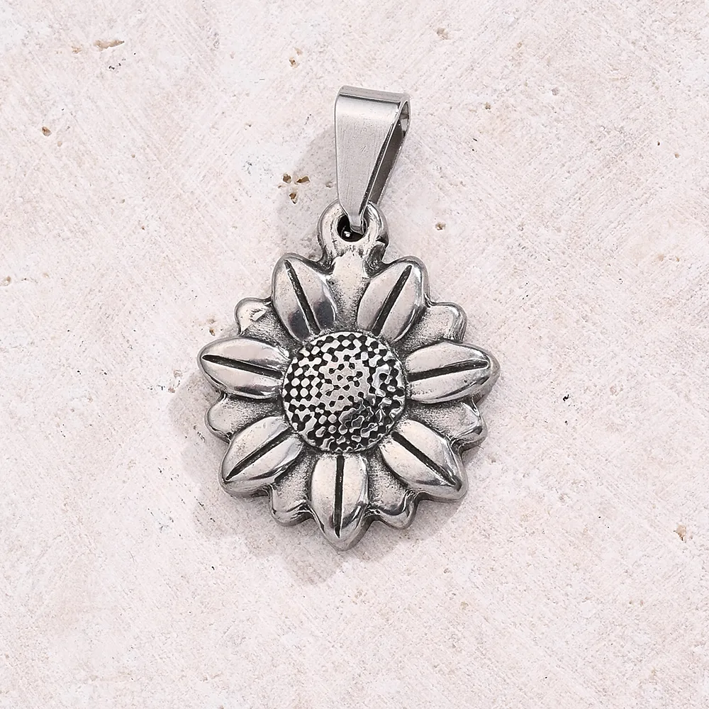 1 Pc/Package 18x12.5mm 21x18mm 25x21.5mm 7x3mm 304 Stainless Steel Flower Daisy Polished Jewelry Accessories Pendant display picture 3