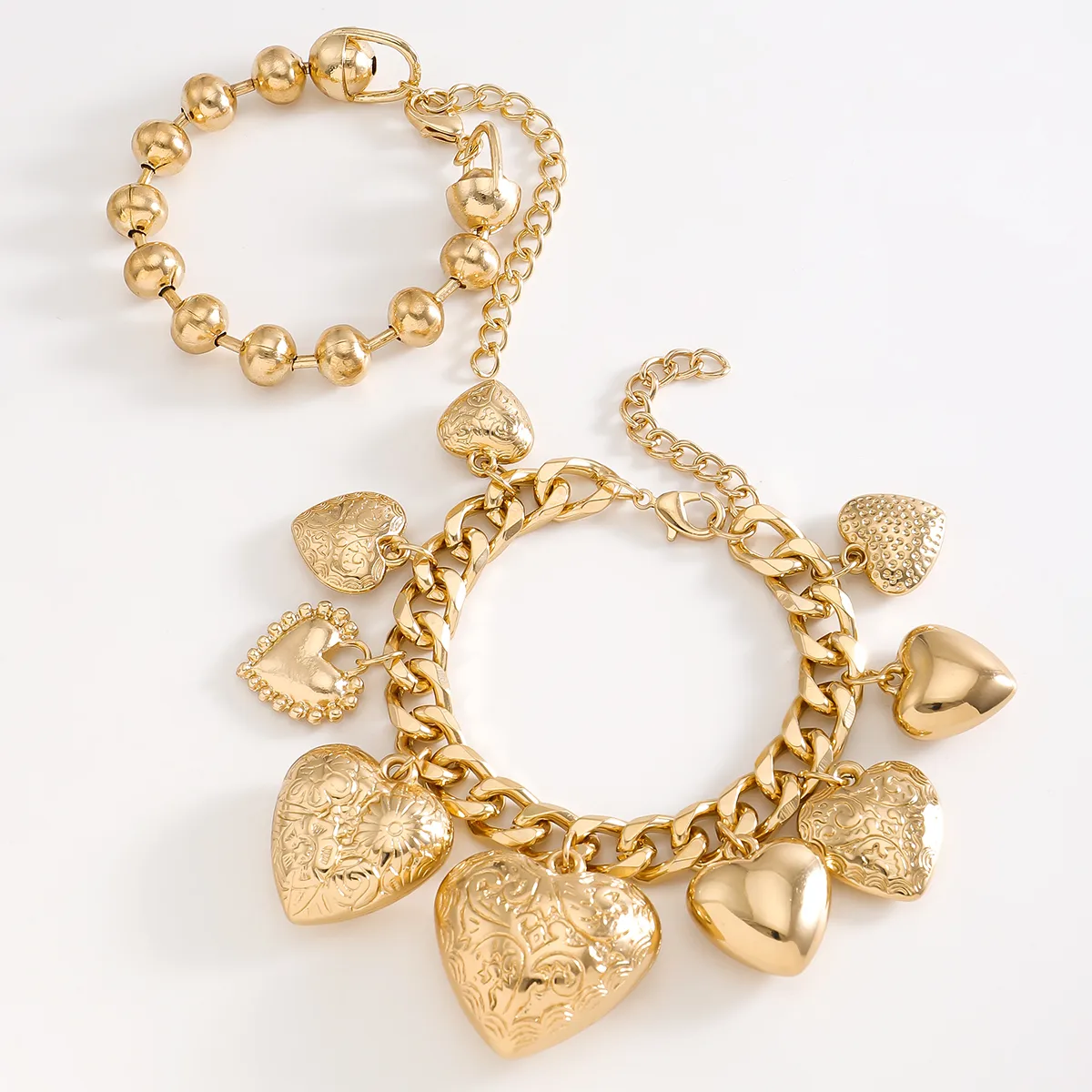 Casual Glam Classical Heart Shape Alloy Women's Bracelets Necklace display picture 9