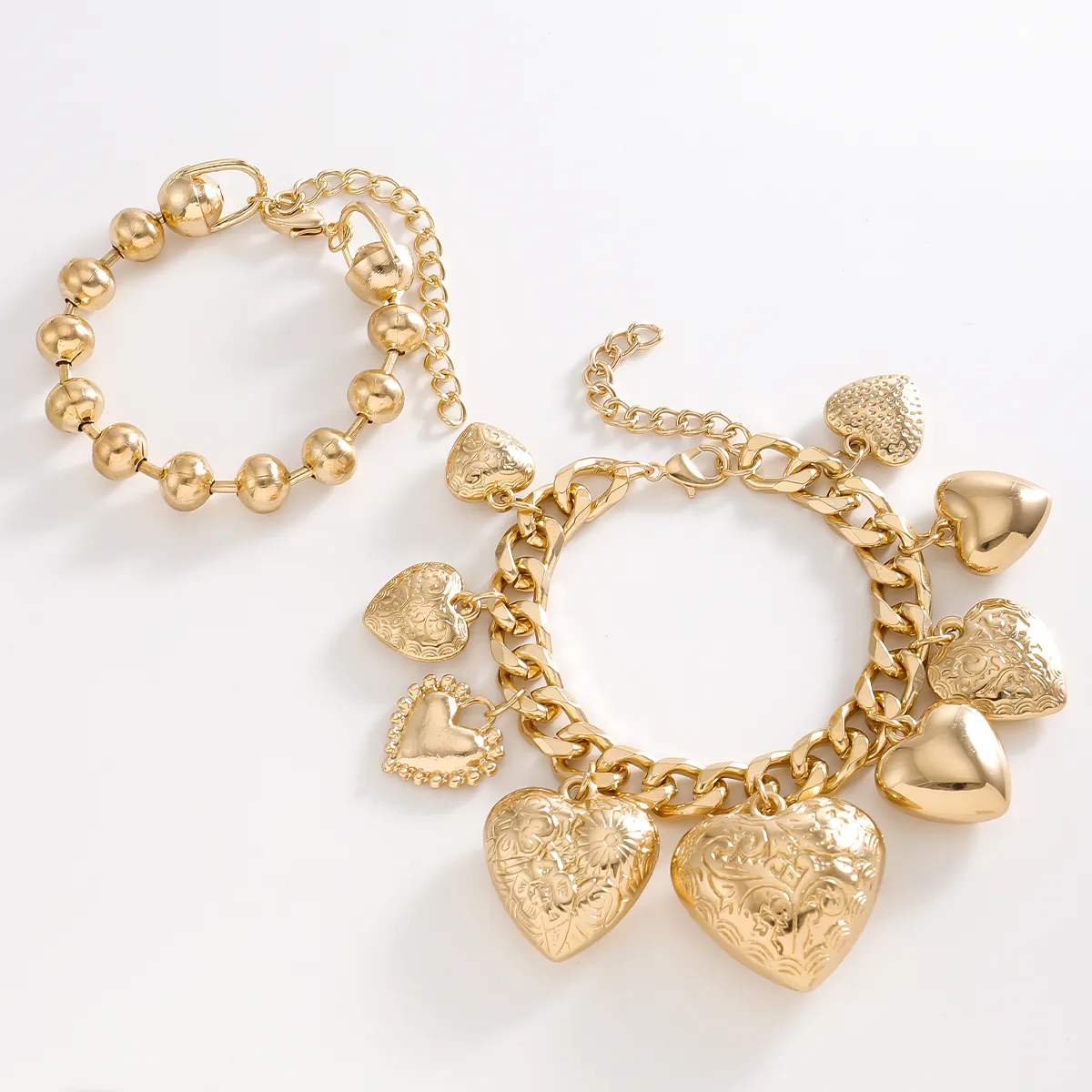 Casual Glam Classical Heart Shape Alloy Women's Bracelets Necklace display picture 10