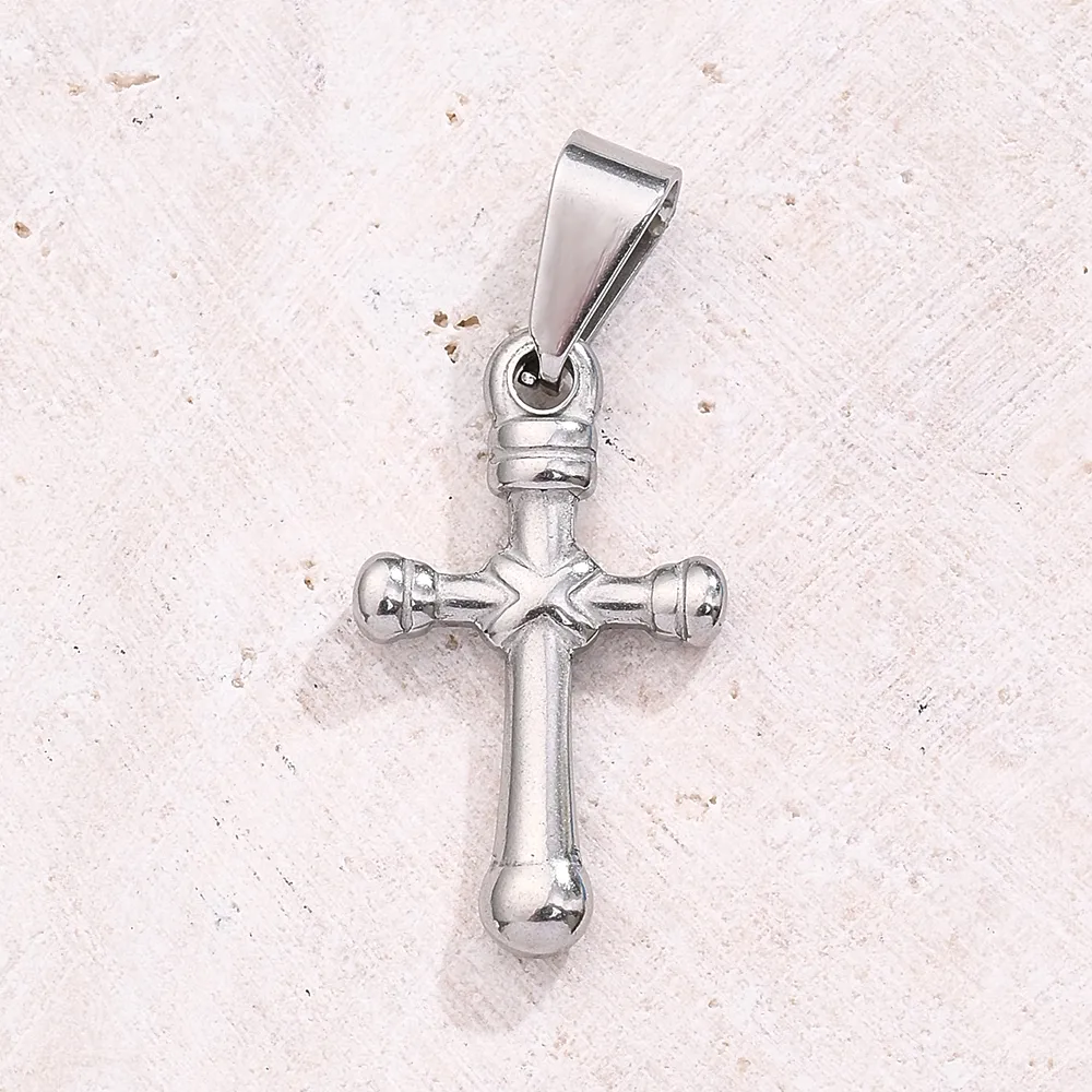 1 Pc/Package 21.5X 19mm 22x13mm 50.5x27.5mm 7x3mm 304 Stainless Steel Geometric Cross Polished Pendant display picture 4