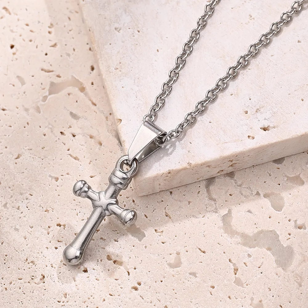 1 Pc/Package 21.5X 19mm 22x13mm 50.5x27.5mm 7x3mm 304 Stainless Steel Geometric Cross Polished Pendant display picture 2