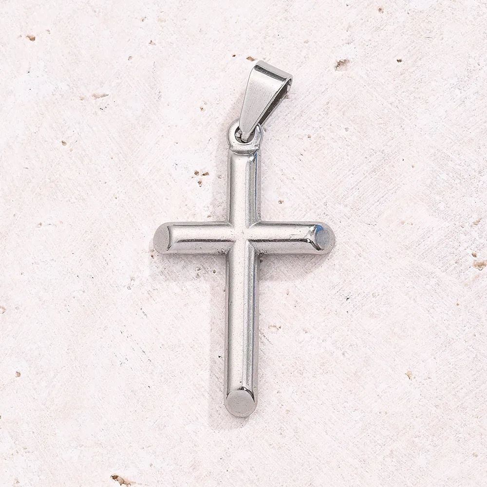 1 Pc/Package 21.5X 19mm 22x13mm 50.5x27.5mm 7x3mm 304 Stainless Steel Geometric Cross Polished Pendant display picture 6