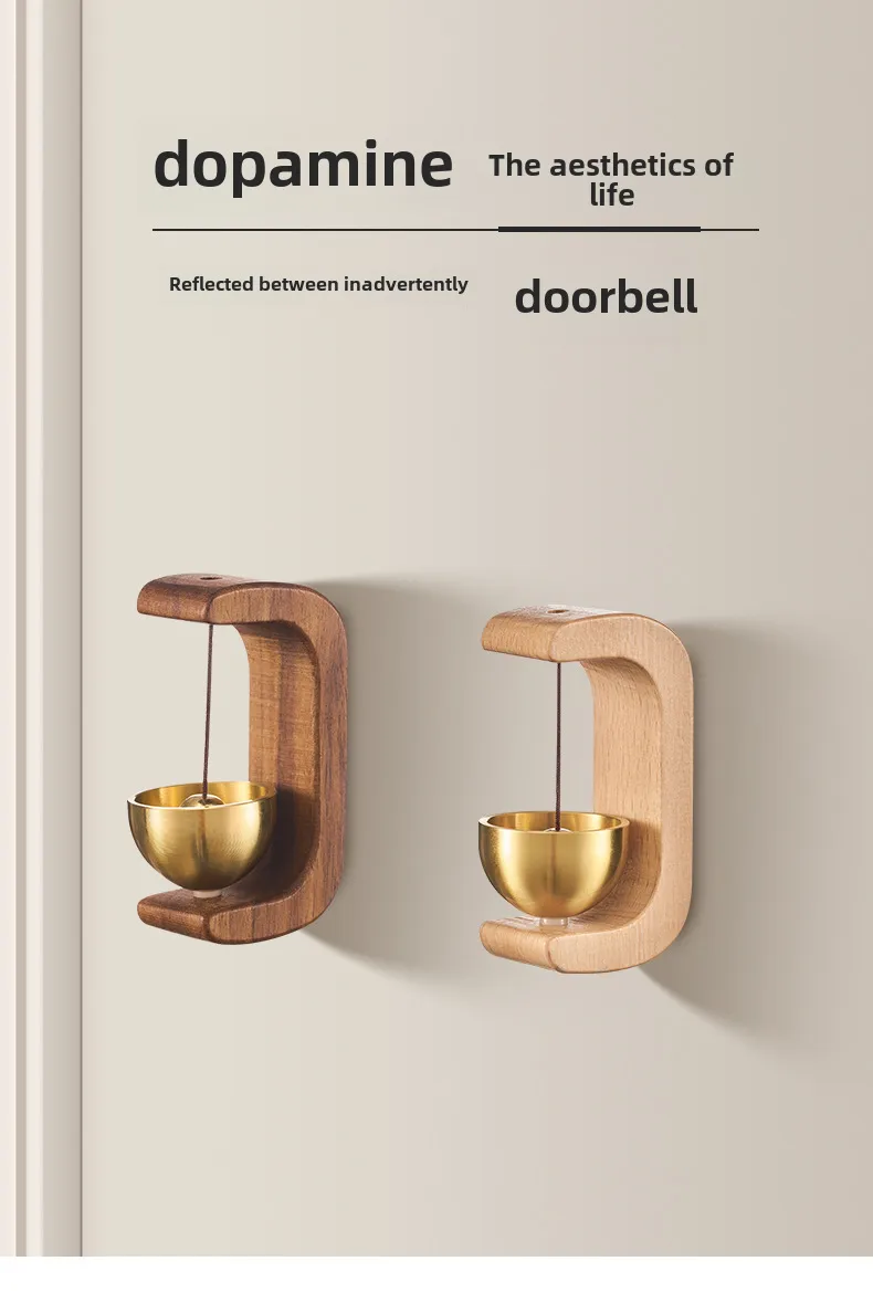 Dopamine Wind Bell Door-attracting Magnetic Wooden Doorbell Shop Door-in-door Reminder Bell New Chinese Decoration display picture 1