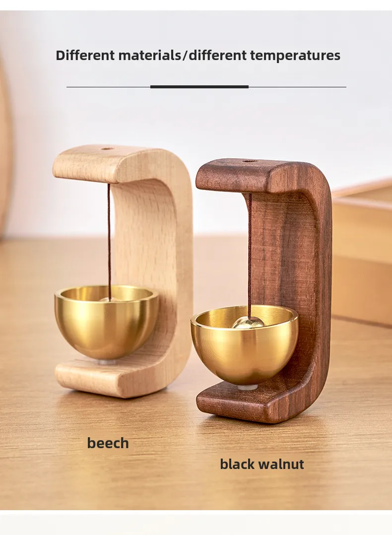 Dopamine Wind Bell Door-attracting Magnetic Wooden Doorbell Shop Door-in-door Reminder Bell New Chinese Decoration display picture 4