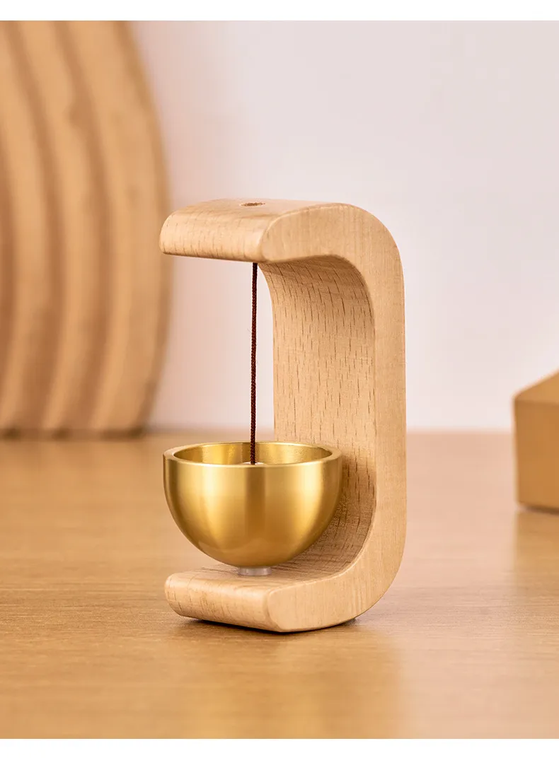 Dopamine Wind Bell Door-attracting Magnetic Wooden Doorbell Shop Door-in-door Reminder Bell New Chinese Decoration display picture 12