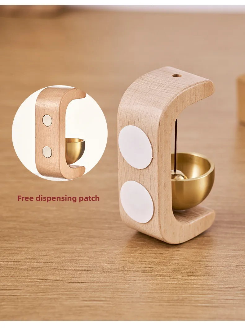 Dopamine Wind Bell Door-attracting Magnetic Wooden Doorbell Shop Door-in-door Reminder Bell New Chinese Decoration display picture 14