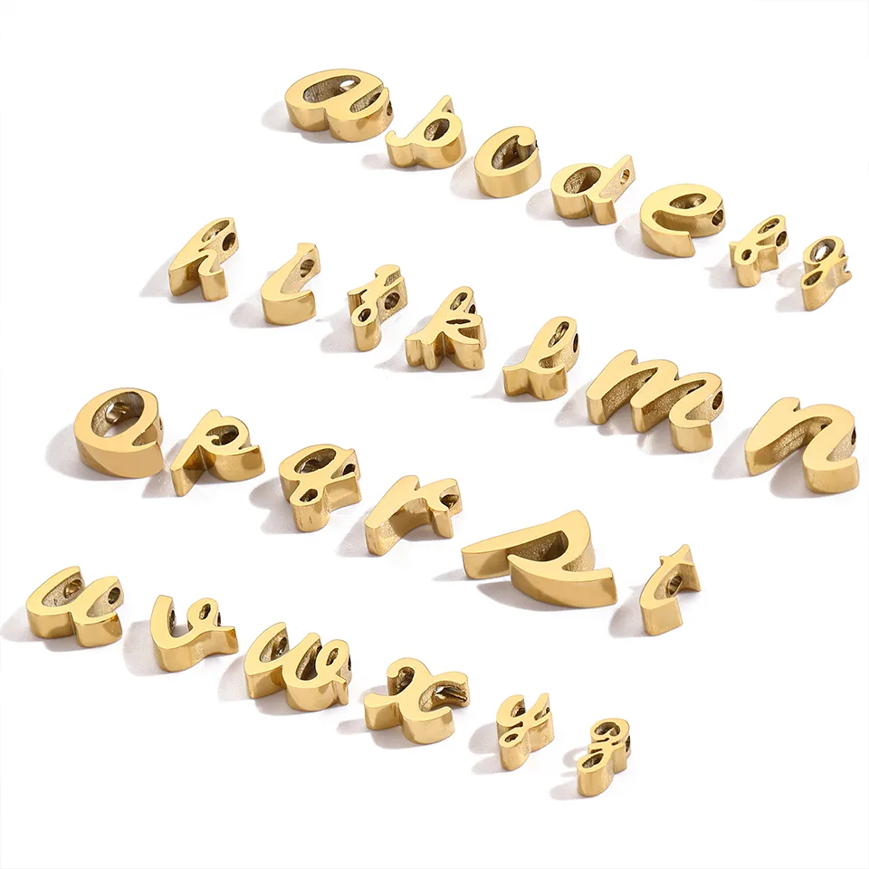 7mm  304 Stainless Steel Letter Pendant display picture 7