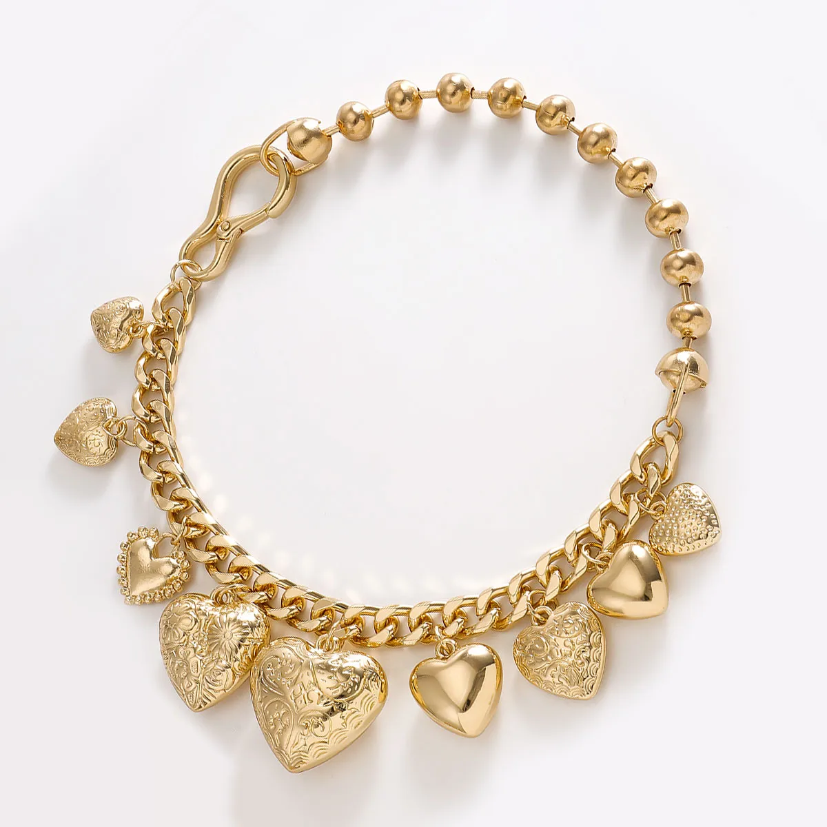 Casual Glam Classical Heart Shape Alloy Women's Bracelets Necklace display picture 8