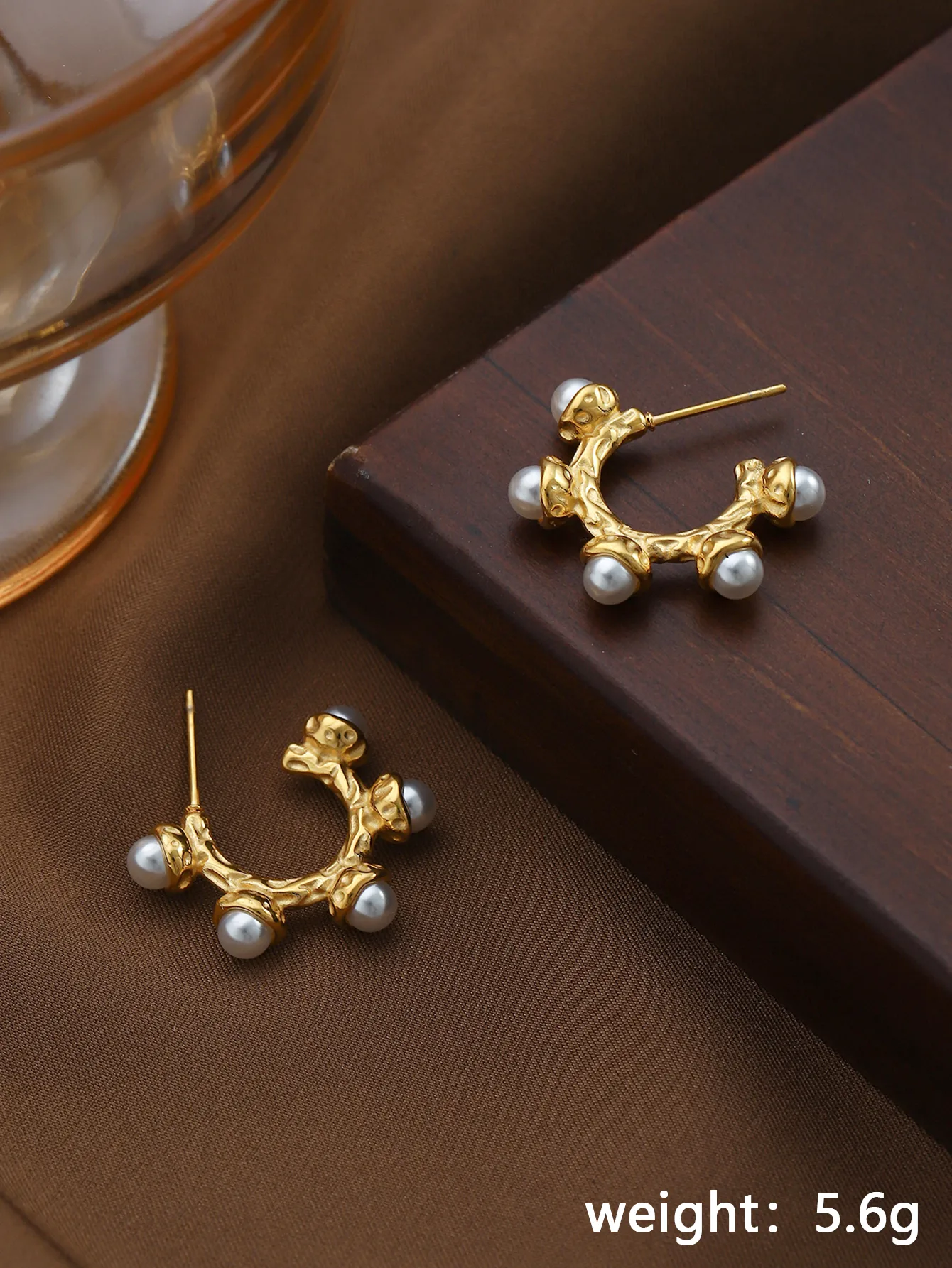 1 Pair Elegant Classical Vintage Style Letter 304 Stainless Steel Earrings display picture 18
