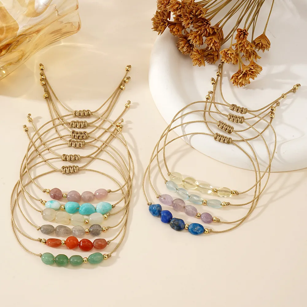 Bohemian Geometric Semi-precious Stone Copper Wholesale Bracelets display picture 3