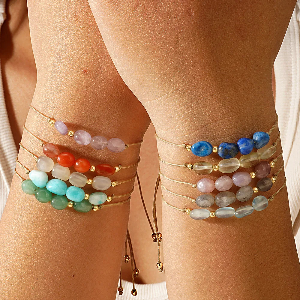 Bohemian Geometric Semi-precious Stone Copper Wholesale Bracelets display picture 4