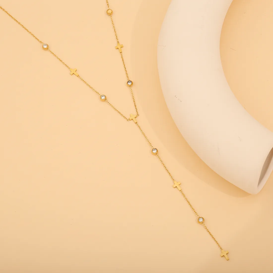 Wholesale Jewelry Commute Flower Butterfly 304 Stainless Steel Turquoise 18K Gold Plated Necklace display picture 9