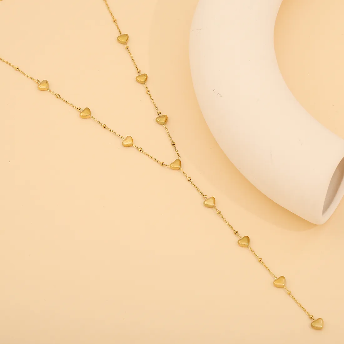Wholesale Jewelry Commute Flower Butterfly 304 Stainless Steel Turquoise 18K Gold Plated Necklace display picture 11