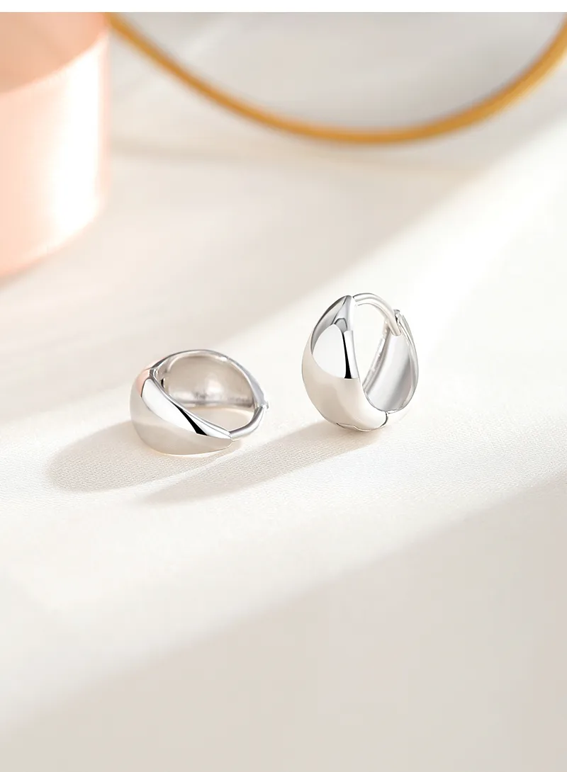 1 Piece 14K Gold Plated White Gold Plated 925 Sterling Silver Circle Earrings display picture 3