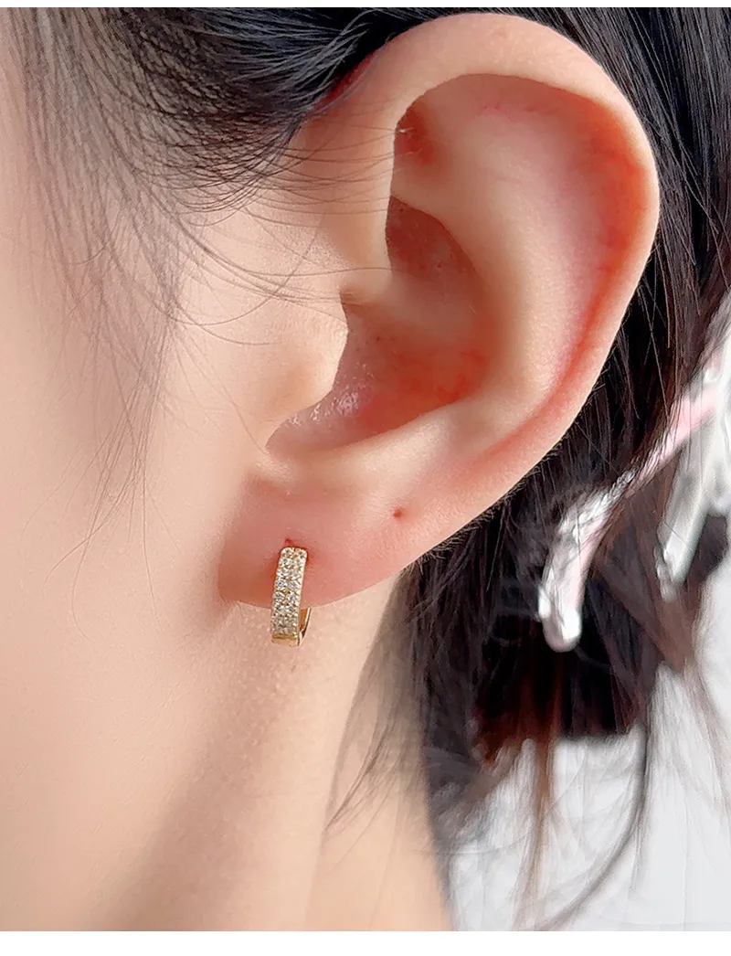 1 Piece 14K Gold Plated White Gold Plated Sterling Silver Circle Earrings display picture 1