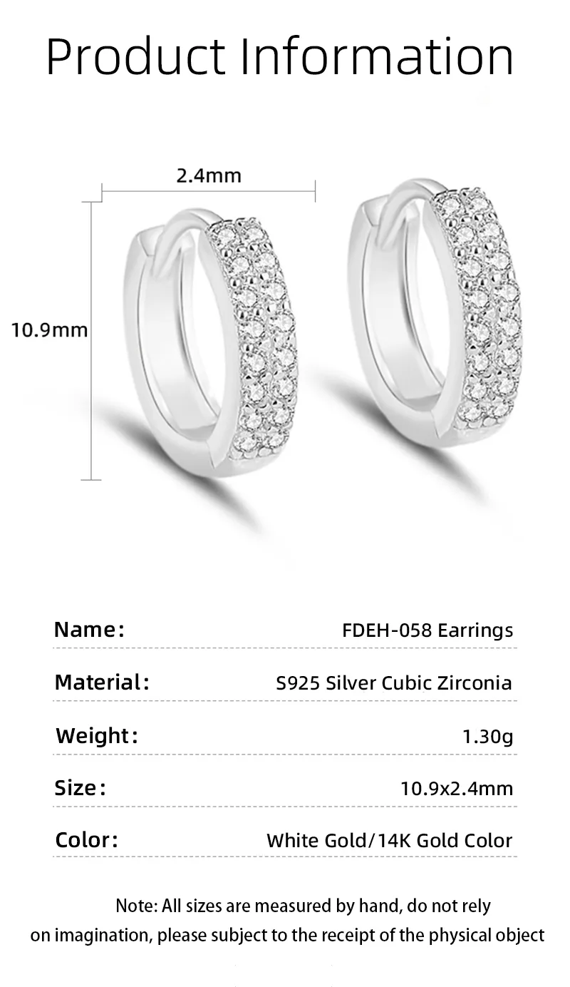1 Piece 14K Gold Plated White Gold Plated Sterling Silver Circle Earrings display picture 2