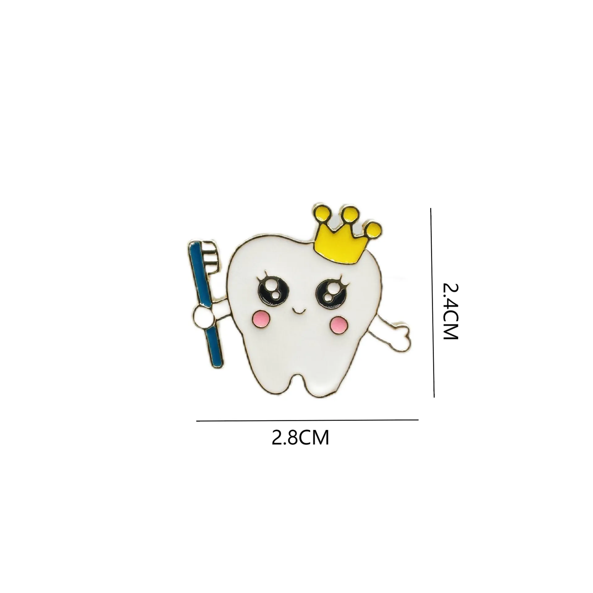 Cartoon Creative New Tooth Brooch Cute Smile Face Tooth Toothbrush Care Tooth Badge Personalized Accessories display picture 1