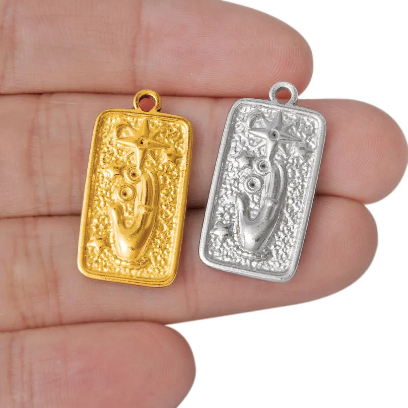 1 Piece 304 Stainless Steel 18K Gold Plated Geometric Pendant display picture 3