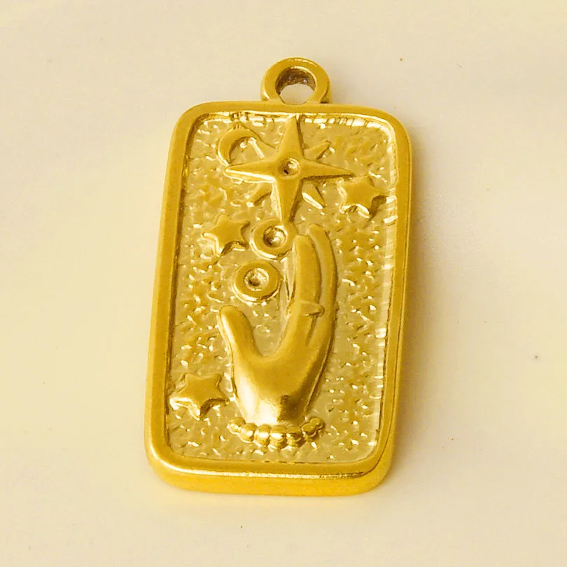 1 Piece 304 Stainless Steel 18K Gold Plated Geometric Pendant display picture 4