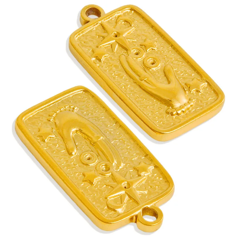 1 Piece 304 Stainless Steel 18K Gold Plated Geometric Pendant display picture 8