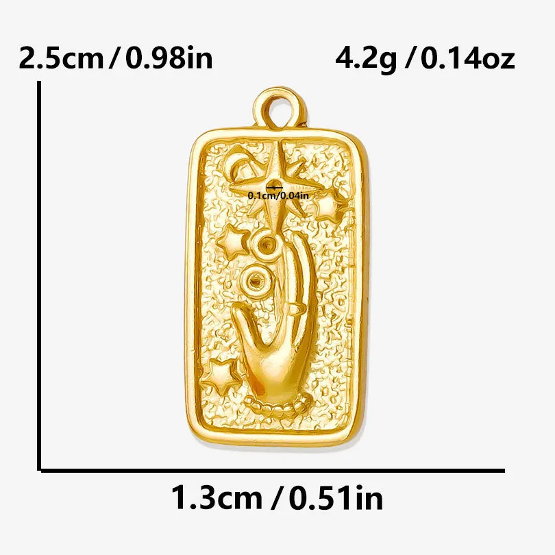 1 Piece 304 Stainless Steel 18K Gold Plated Geometric Pendant display picture 10