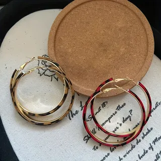 1 Pair Vintage Style Simple Style Leopard Pu Leather Iron Earrings display picture 1