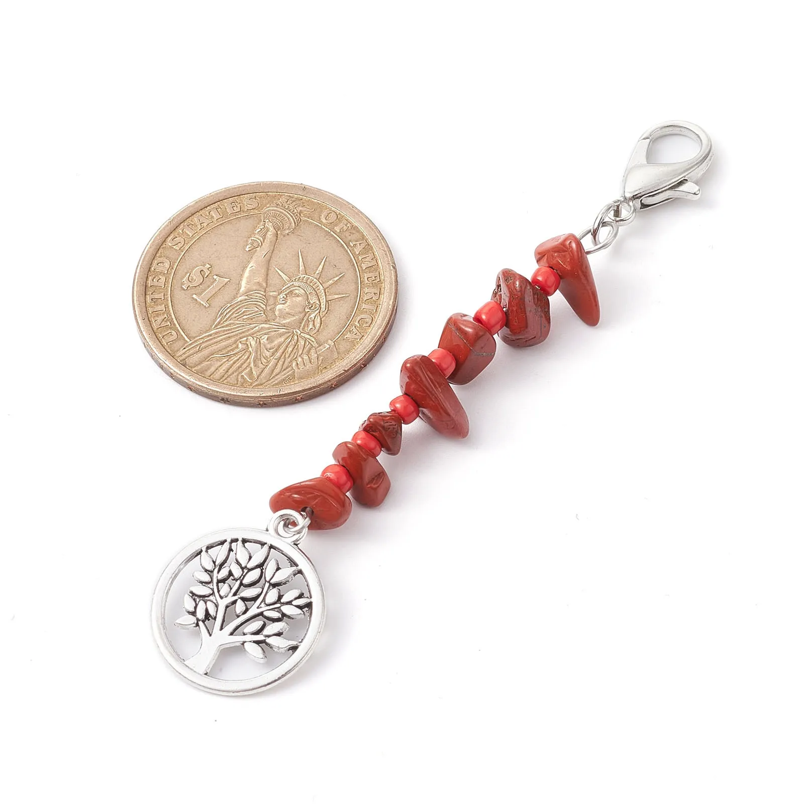 Vintage Style Rock Commute Life Tree Alloy Stone Bag Pendant display picture 2