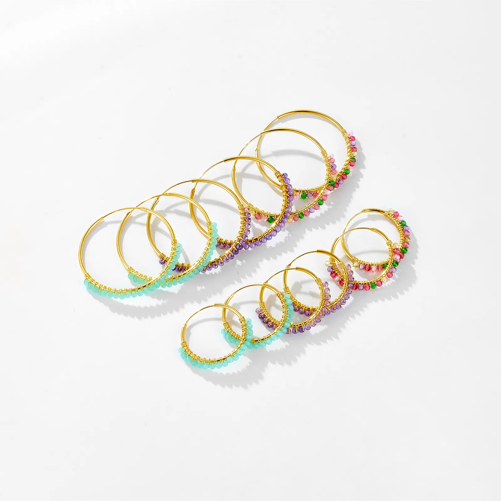 1 Pair 18K Gold Plated 925 Sterling Silver Zircon Geometric Earrings display picture 3