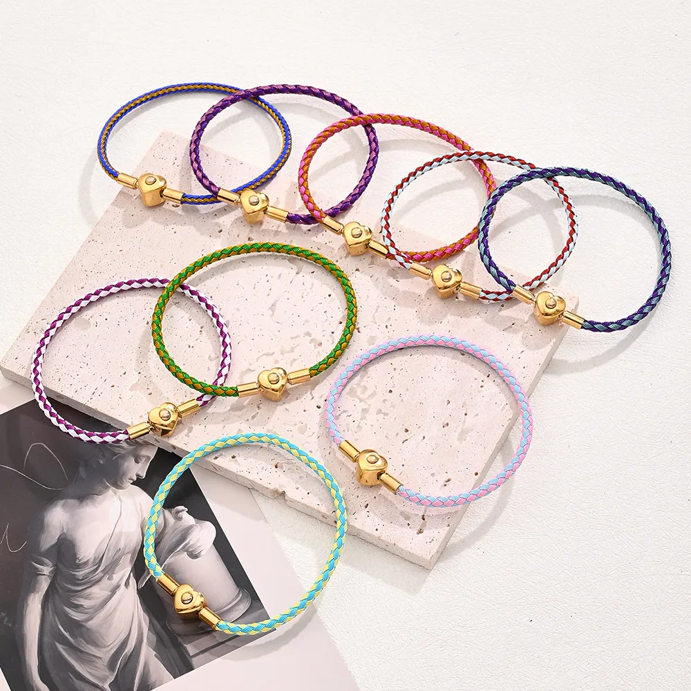 Casual Simple Style Classic Style Simple Solid Color 304 Stainless Steel Wire Rope 18K Gold Plated Bracelets In Bulk display picture 1