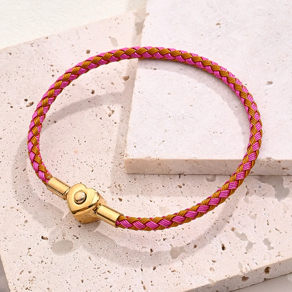 Casual Simple Style Classic Style Simple Solid Color 304 Stainless Steel Wire Rope 18K Gold Plated Bracelets In Bulk display picture 8