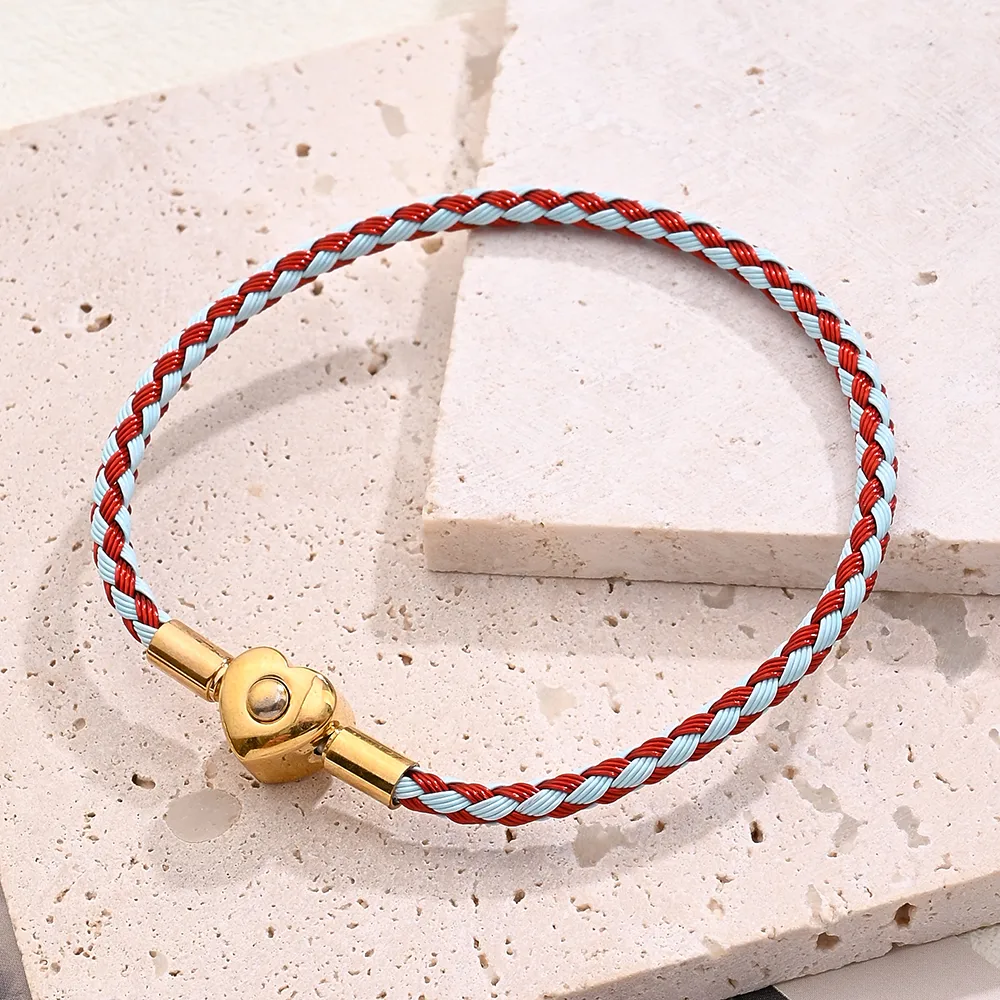 Casual Simple Style Classic Style Simple Solid Color 304 Stainless Steel Wire Rope 18K Gold Plated Bracelets In Bulk display picture 12
