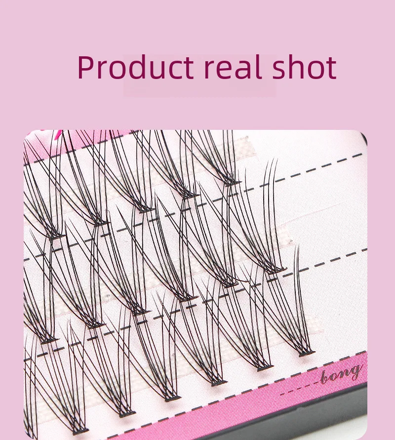 0.1 Natural Single Cluster Feather Chicken Claw Hair Dense Hot Melt Grafting Segmented 10p Simulation False Eyelashes display picture 3