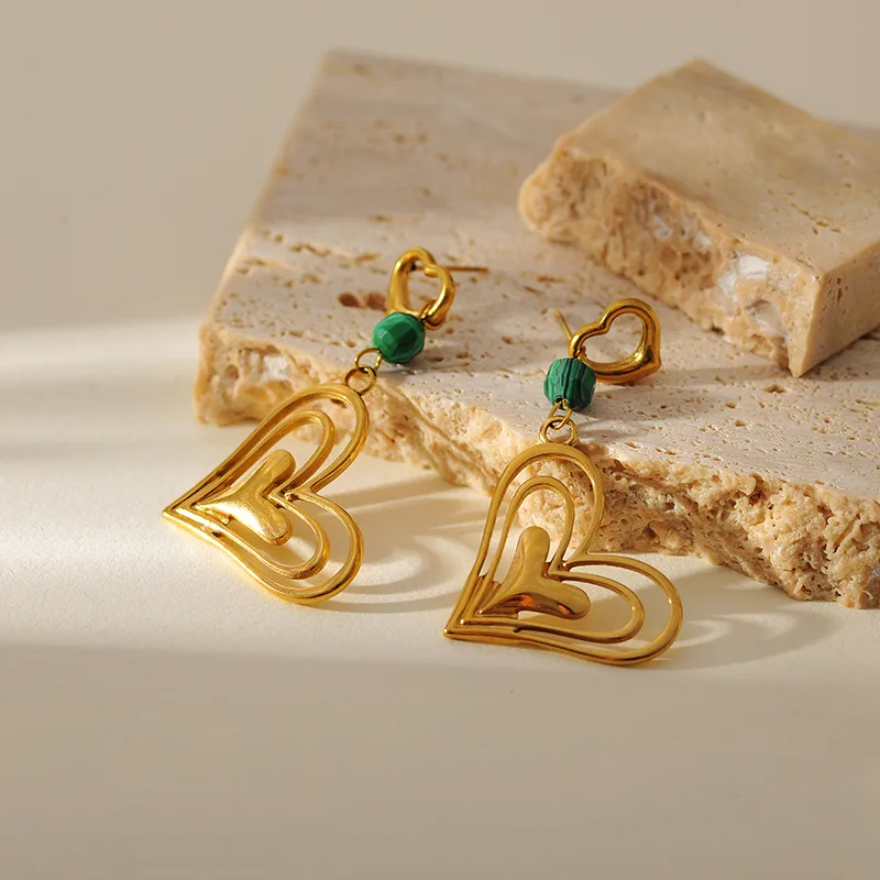 1 Pair Elegant Luxurious Bridal Geometric 304 Stainless Steel Drop Earrings display picture 3