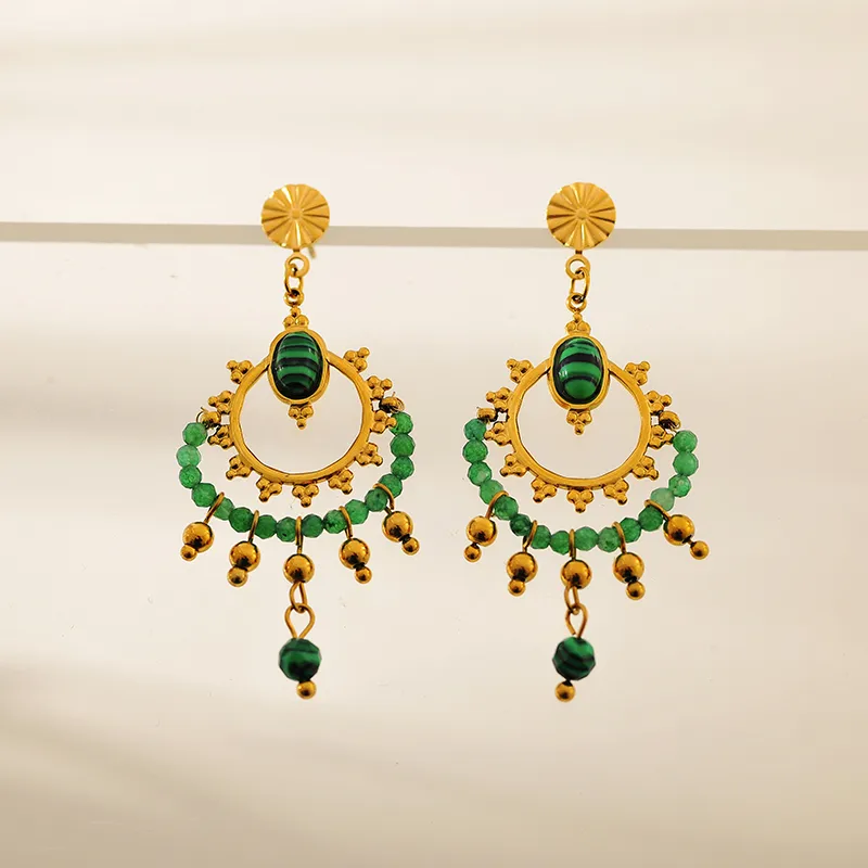 1 Pair Elegant Luxurious Bridal Geometric 304 Stainless Steel Drop Earrings display picture 6