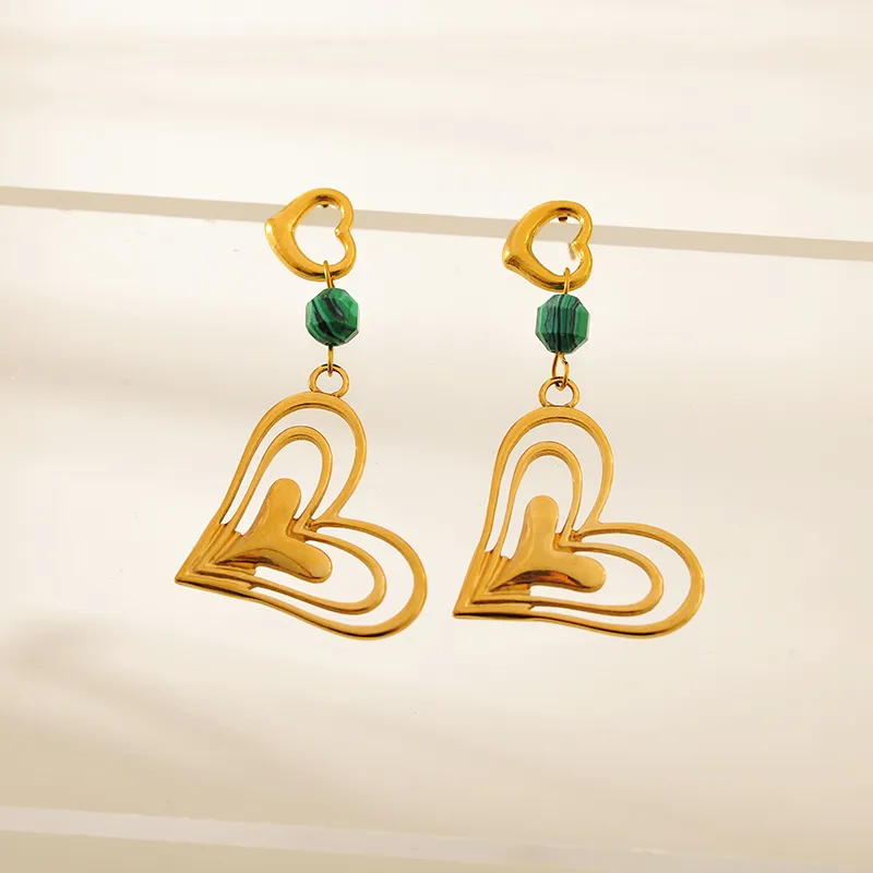 1 Pair Elegant Luxurious Bridal Geometric 304 Stainless Steel Drop Earrings display picture 7